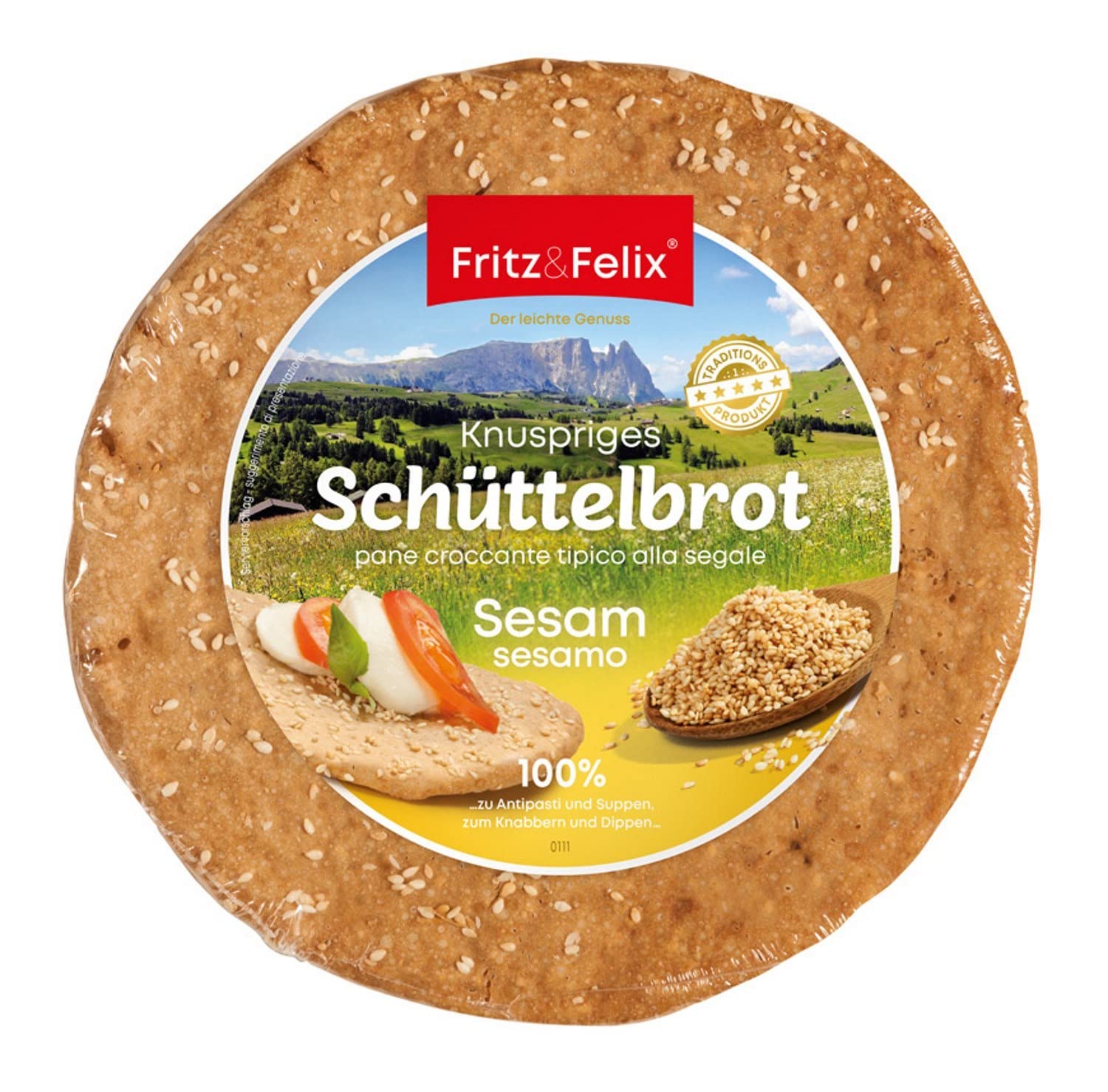 Pane croccante con sesamo cartone 20 x 150 gr. - Fritz & Felix