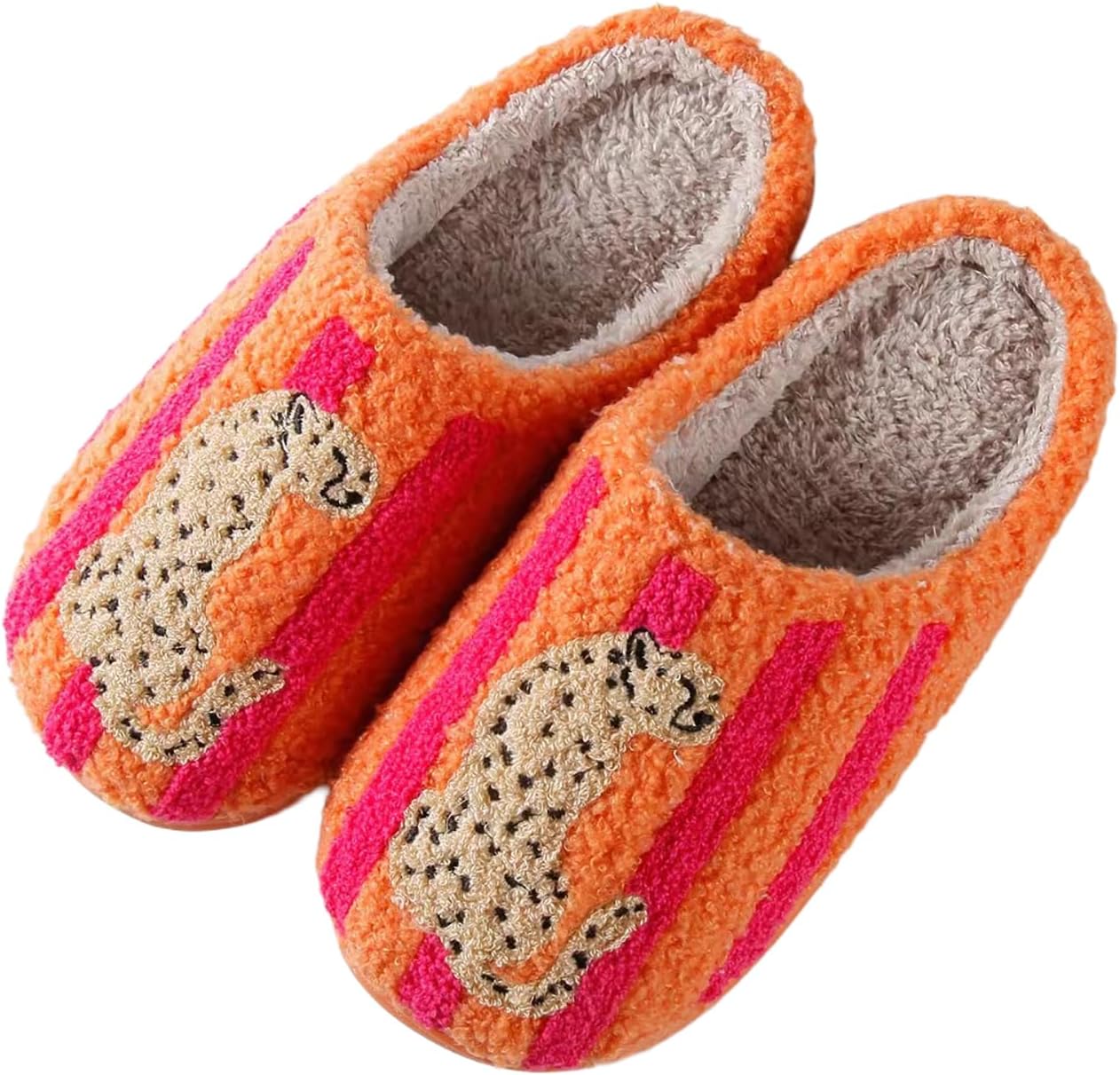 Women’s Men’s Cute Frog Slippers Fuzzy Memory Foam Kawaii Cartoon Animal Slippers Winter Warm Fluffy Shoes