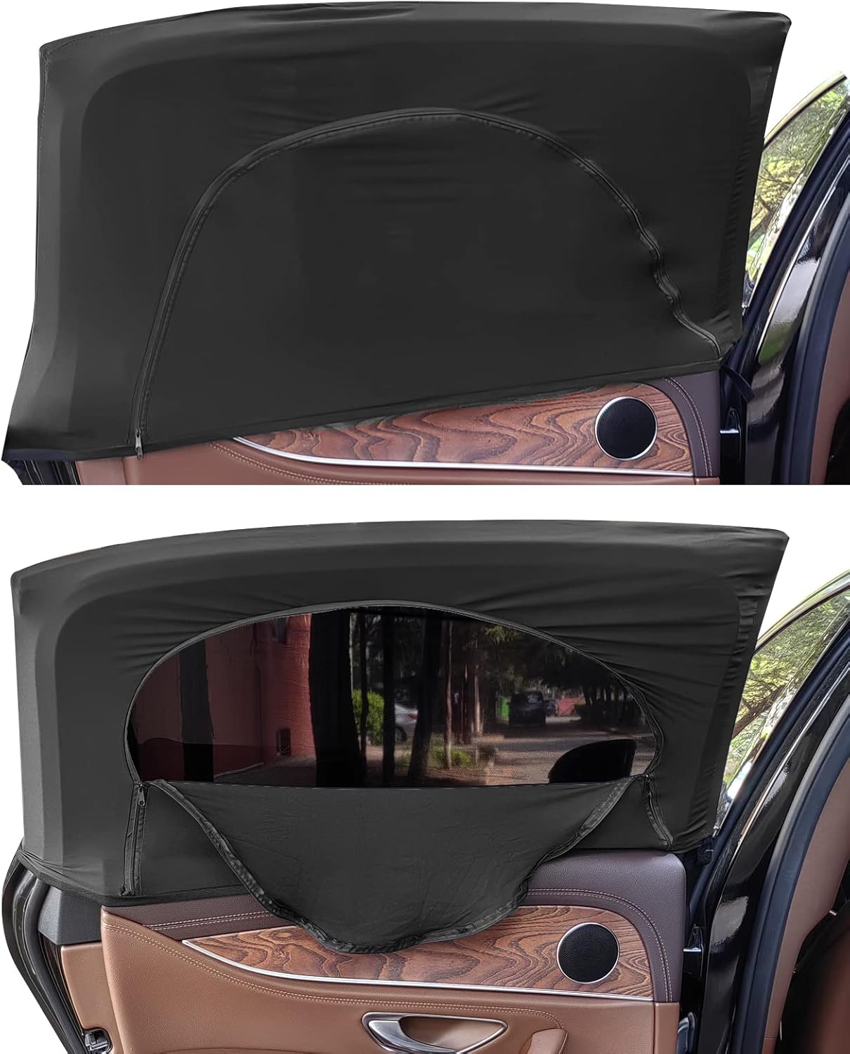 2pcs Car Window ShadeSide Window Sun Shade Breathable Mesh