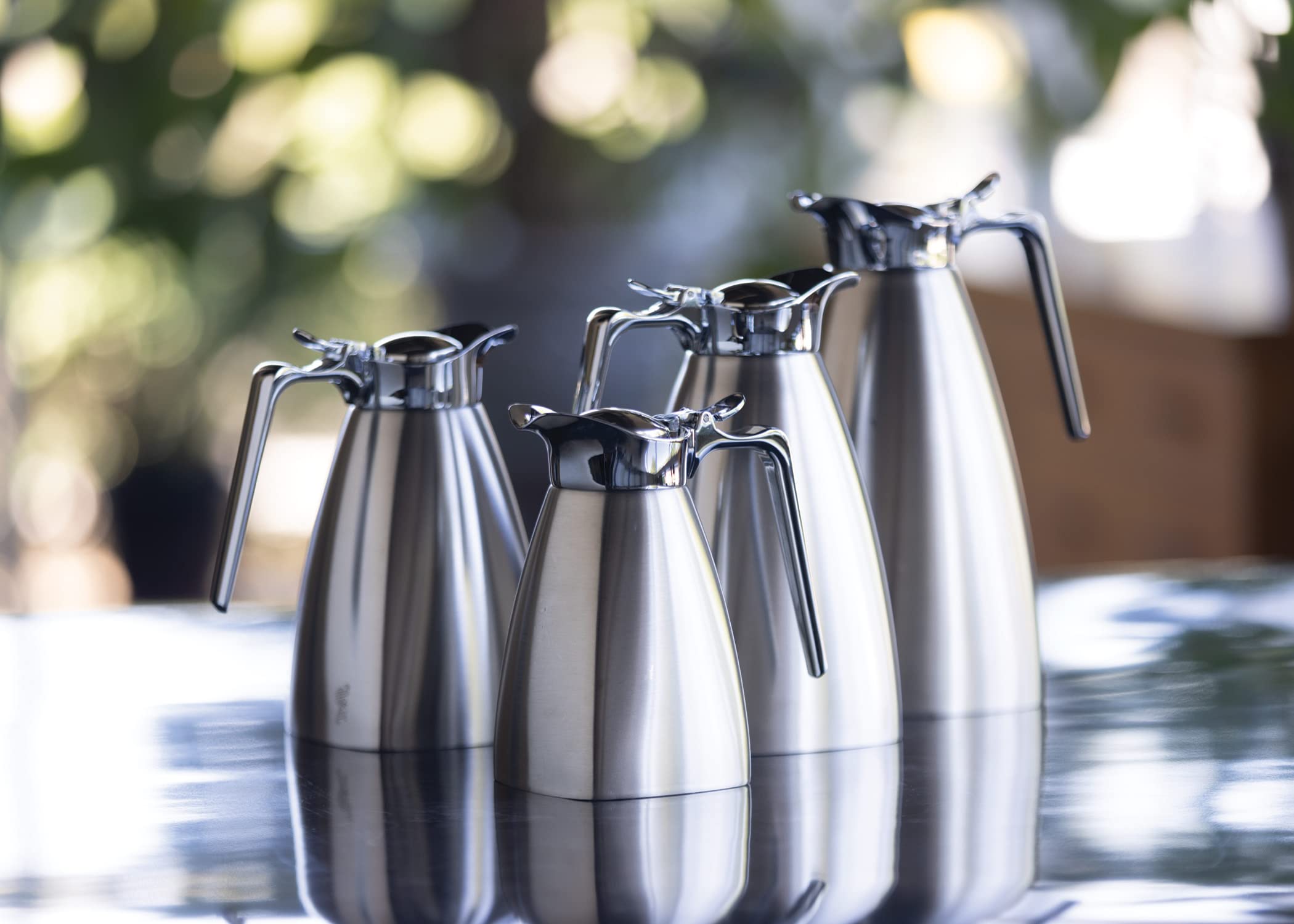 Service Ideas SVSQ15BS Square Server, Stainless Steel, Vacuum Insulation, 1.5 Liter, 50.7 oz, Brushed