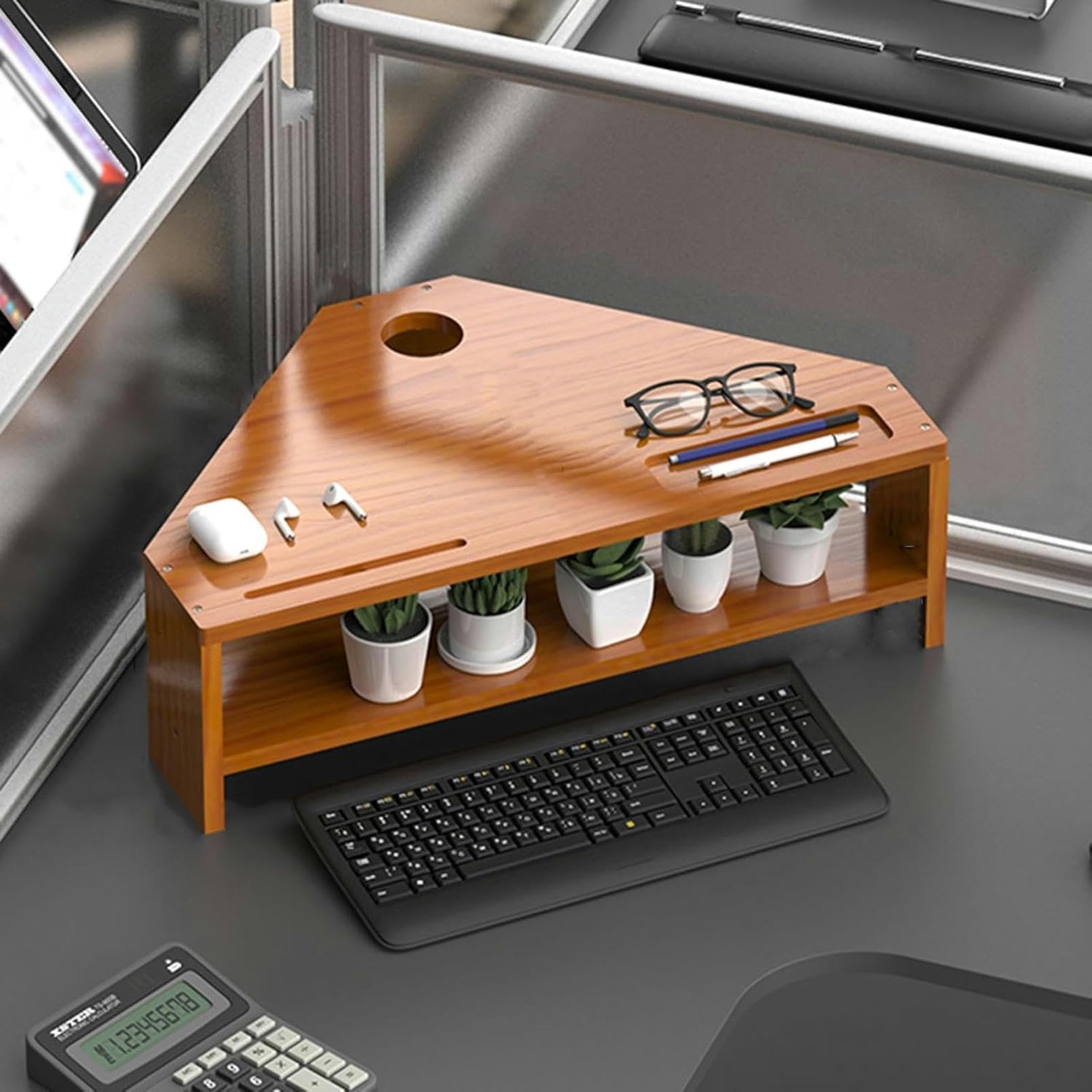 stojak na monitor, Stojak narożny pod monitor, stojak mon(Orange)
