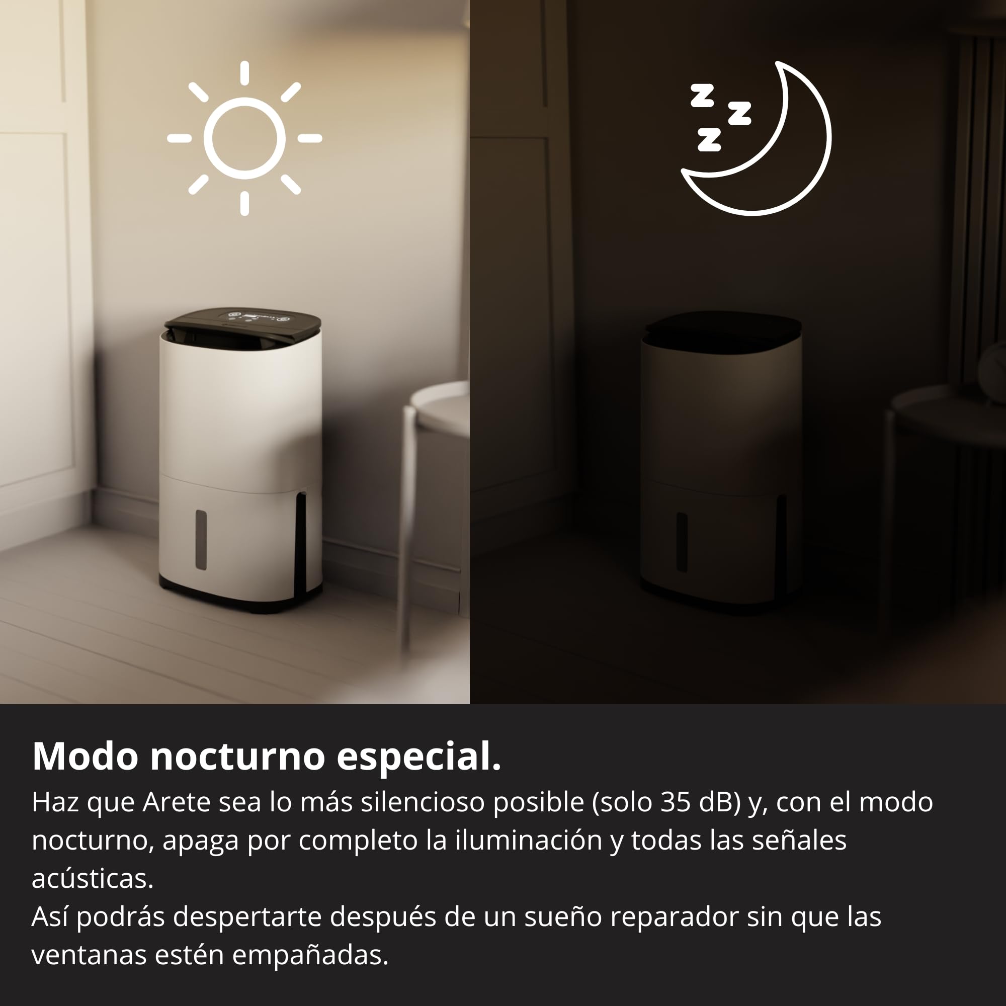 Deshumidificador y Purificador MeacoDry Arete Two 25L – Silencioso 40/50 dB, App Móvil y Alexa, Secado Ropa Rápido, Filtro HEPA, Ideal Hogares 4+ Dormitorios y Espacios Fríos