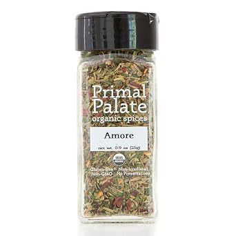 Primal Palate Organic Spices Amore Seasoning, Certified Organic, 0.9 oz Bottle