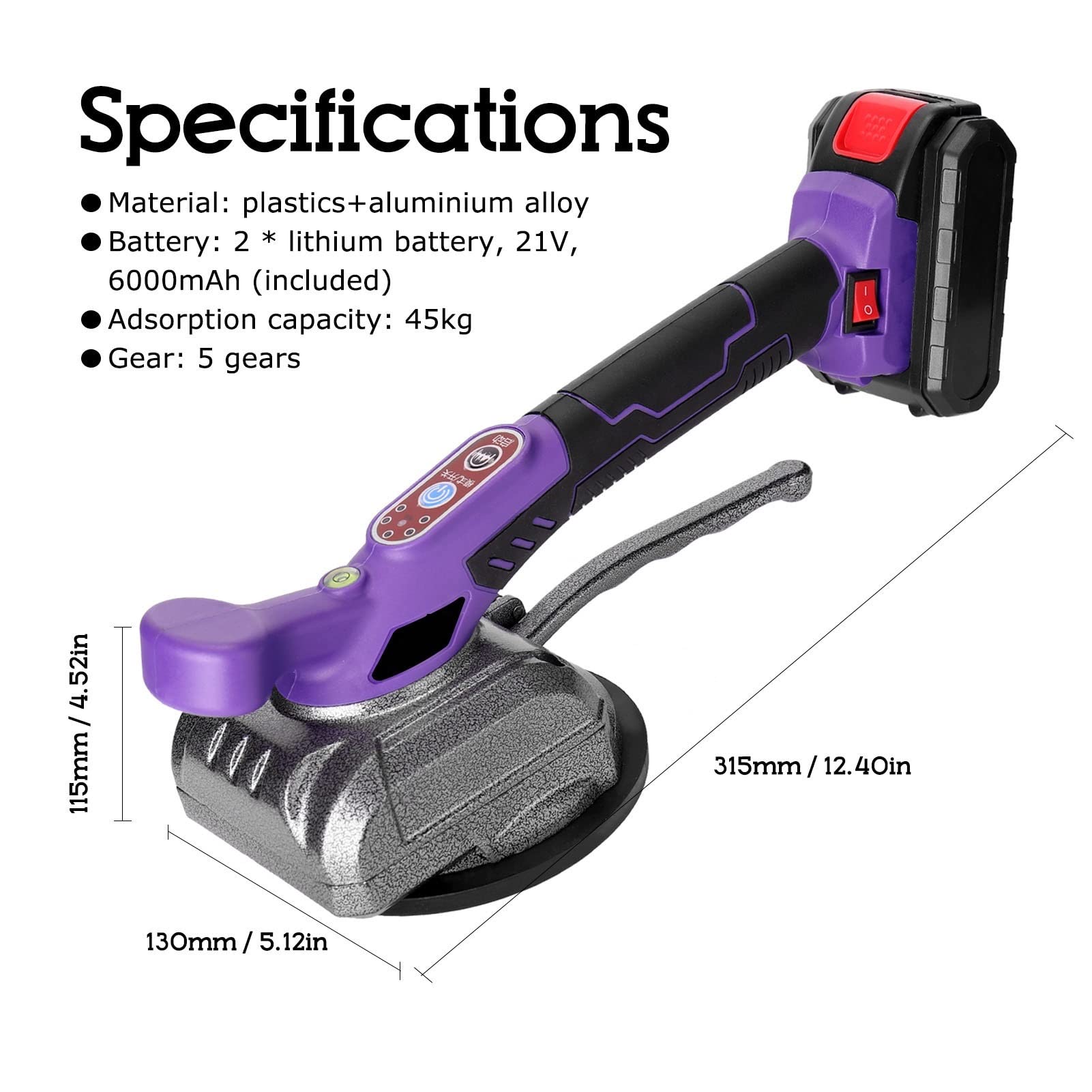 Máquina vibratoria para azulejos Vibrador de baldosas Máquina de colocación de baldosas 45 kg Máquina de yeso de baldosas de suelo Colocación de baldosas Herramienta de nivelación de vibrador de suelo