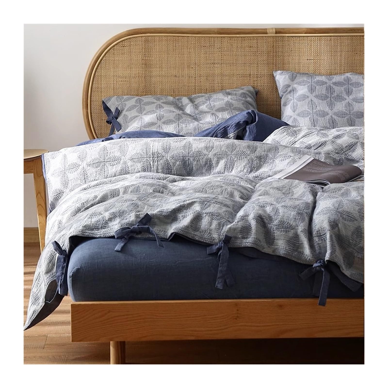 Parure de lit coton gris foncé 220x240 cm pour chambre cosy moderne