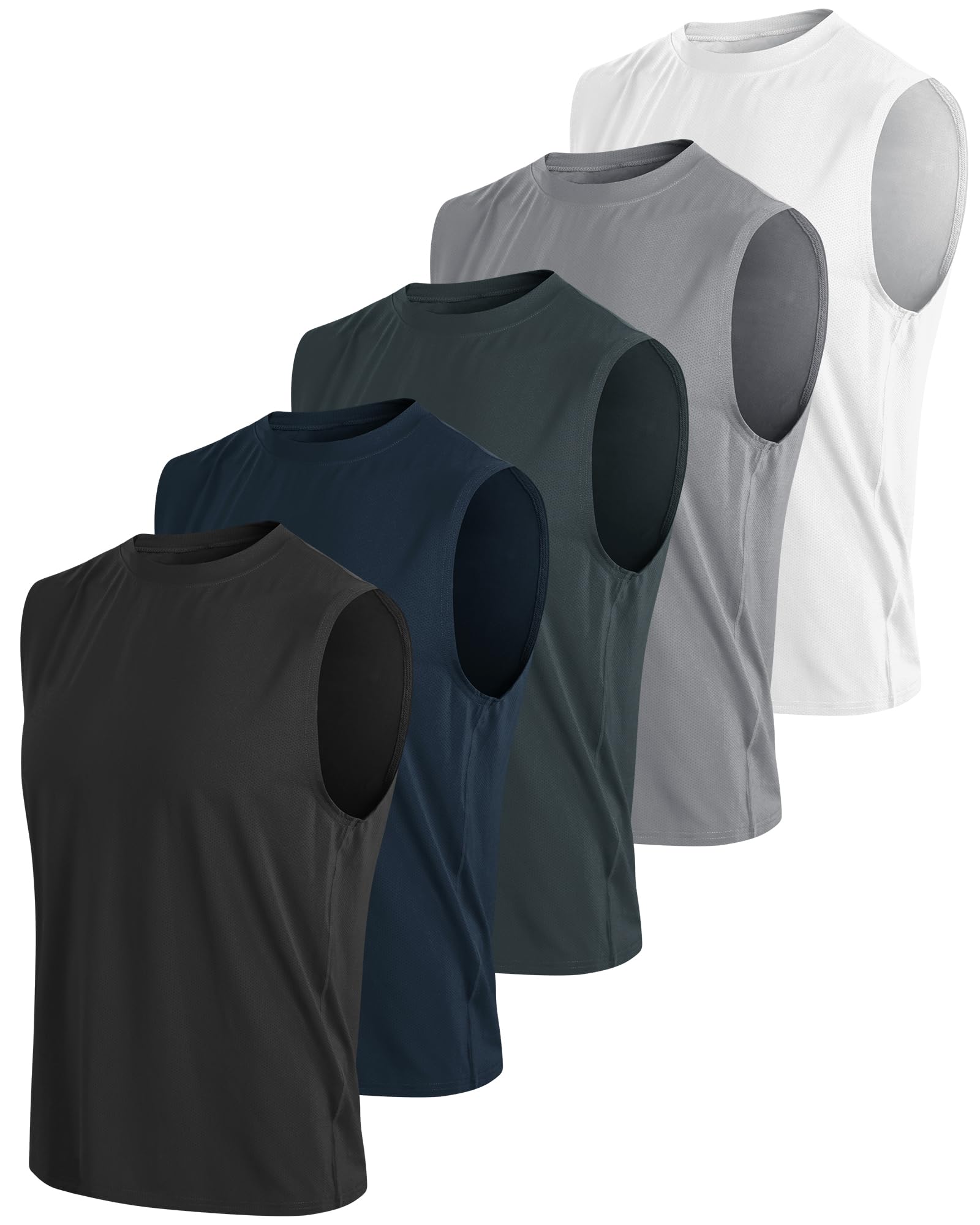 MEETYOO Camiseta Sin Mangas Hombre Transpirable Secado Rápido Gym
