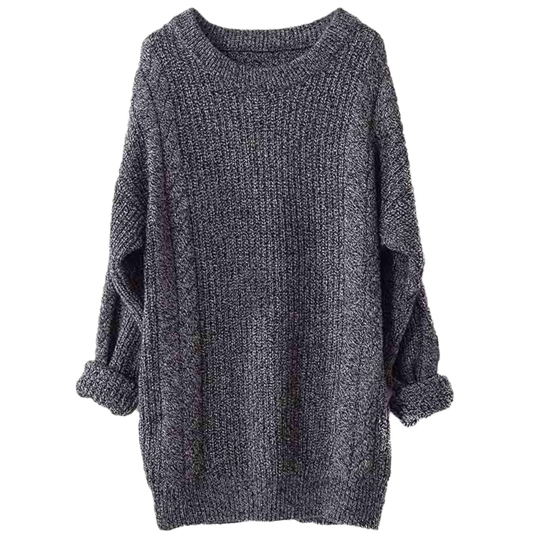 Vogrtcc Top da Donna in Maglione Pullover Lavorato A Maglia Girocollo Oversize A Maniche Lunghe