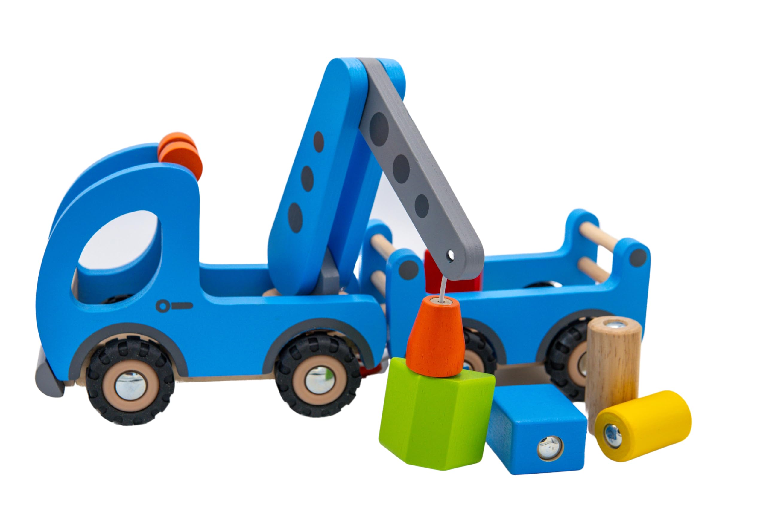 Goki - Camion Grue avec Remorque n'applique Pas de Jeux d'action et de réflex, Multicolore, Unique (55875)