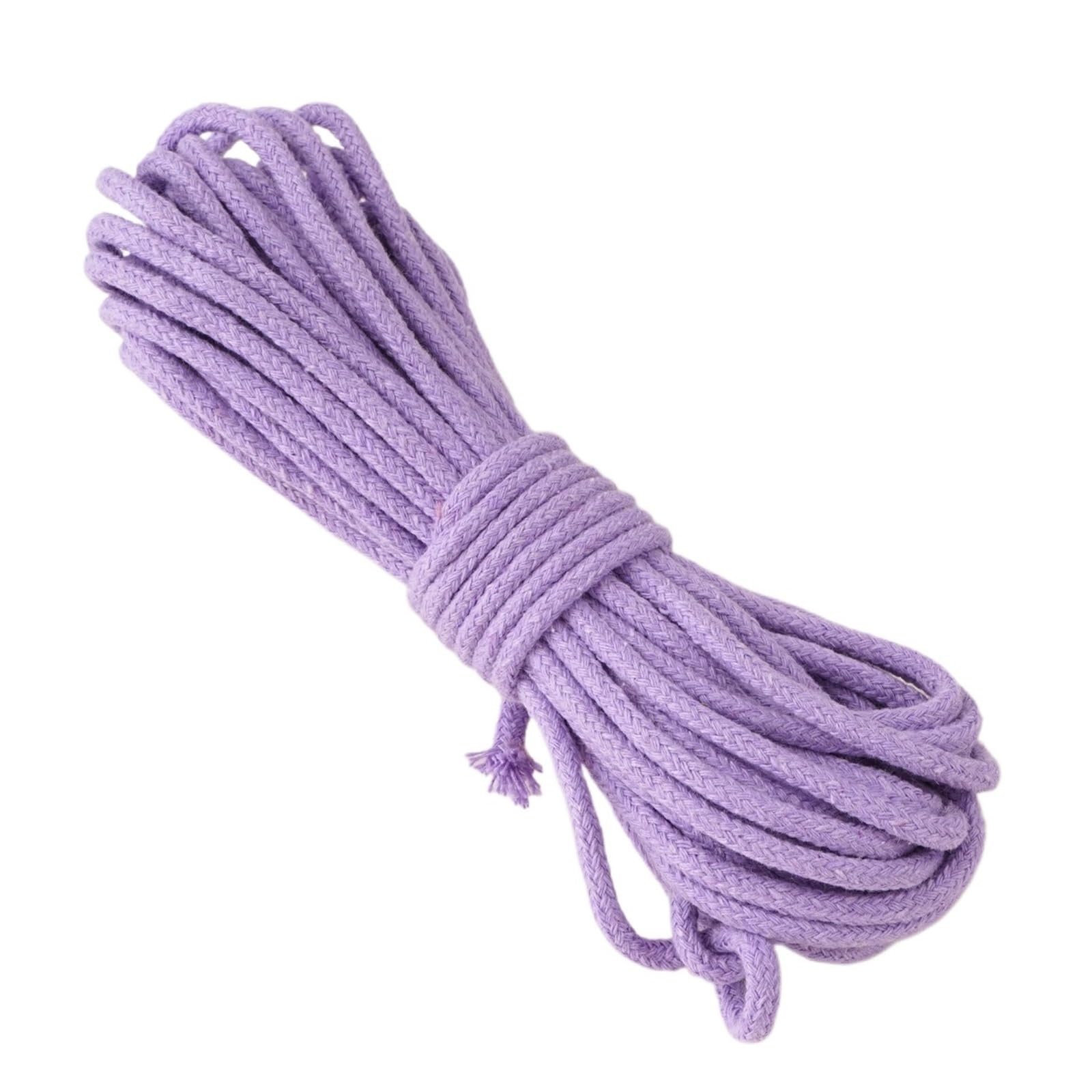 Cotton Macrame Cord 4mm 10m Core Spun Cotton Braided Rope Solid Color for DIY Tapestry Phone Bag Pendant Pet Leash Handcraft Decoration Accessories(Color30)