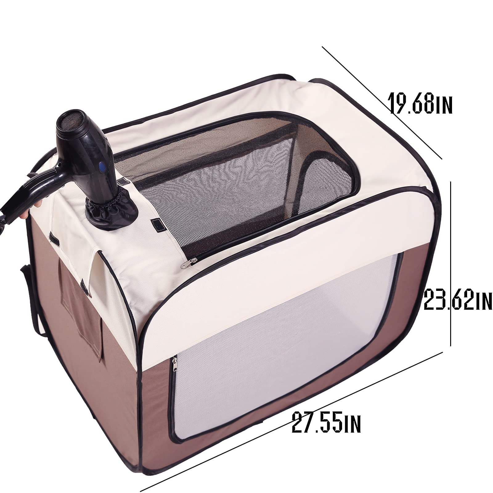 Caja de secado para mascotas con máquina sopladora para gatos y perros, cuidado de mascotas para animales medianos y pequeños