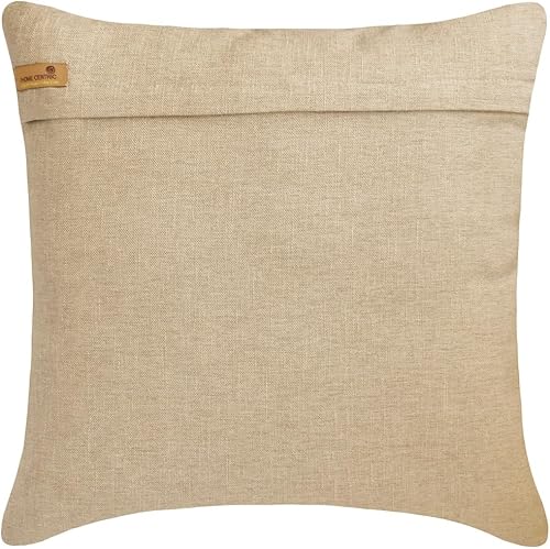 Miniatura 17 de The HomeCentric Funda de cojín, funda de cojín decorativa marrón de 20 x 20 pulgadas, fundas de almohada de piel sintética con textura y almohadas