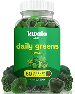Daily Super Greens Gummies to Boost Energy | with Moringa, Spirulina, Chlorella, Veggies & More | Includes 8 Blends | for Women and Men | Vegan, Non-GMO Supplement | 60 Count