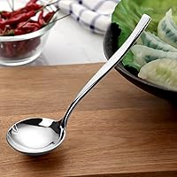 Vista 6 de Pekky Cuchara pequeña para sopa, cucharón de acero inoxidable, 4 piezas