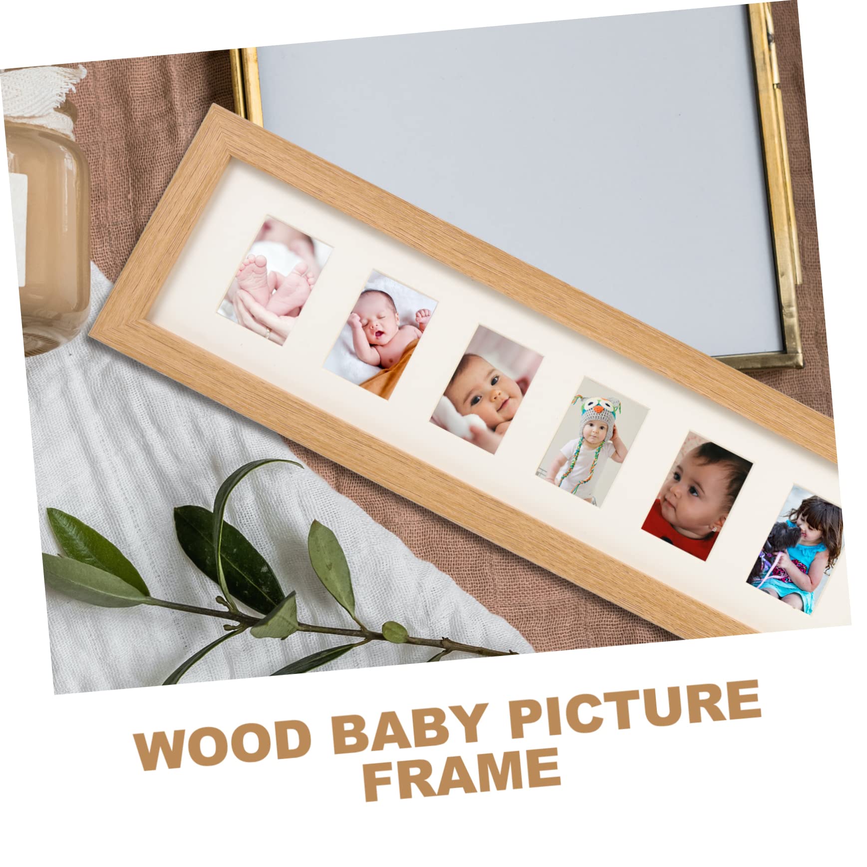TOYANDONA 4stücke Erster Jahr Neugeborenen Bilderrahmen Aus Holz Fach Photo Display Für Monatliche Wachstumserinnerungen Kreatives Design Für Kinderzimmerdekoration Zur Geburt