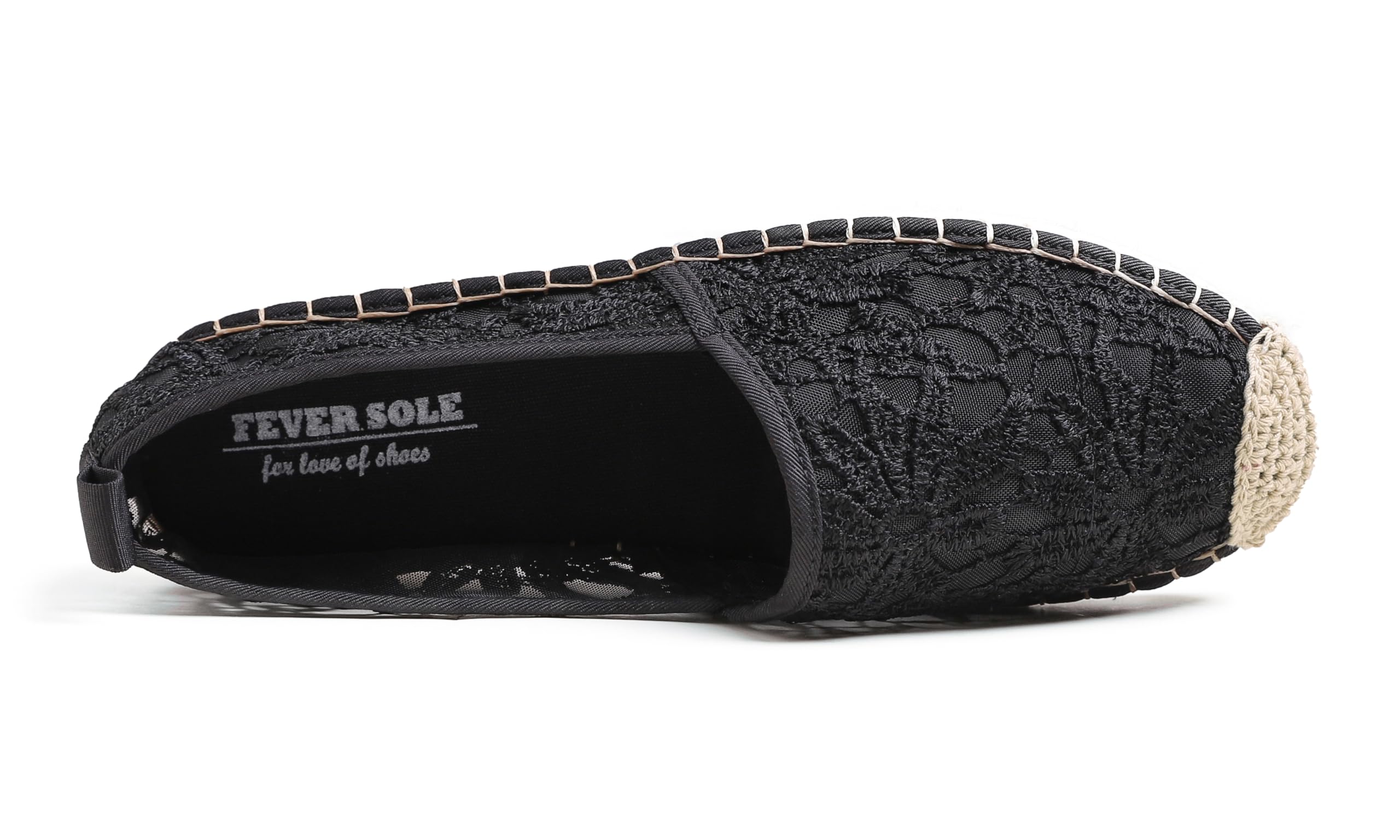 Feversole Close Toe Espadrilles Espadrilles à Bout fermé Chaussures Plates Confortables et Respirantes pour Femmes