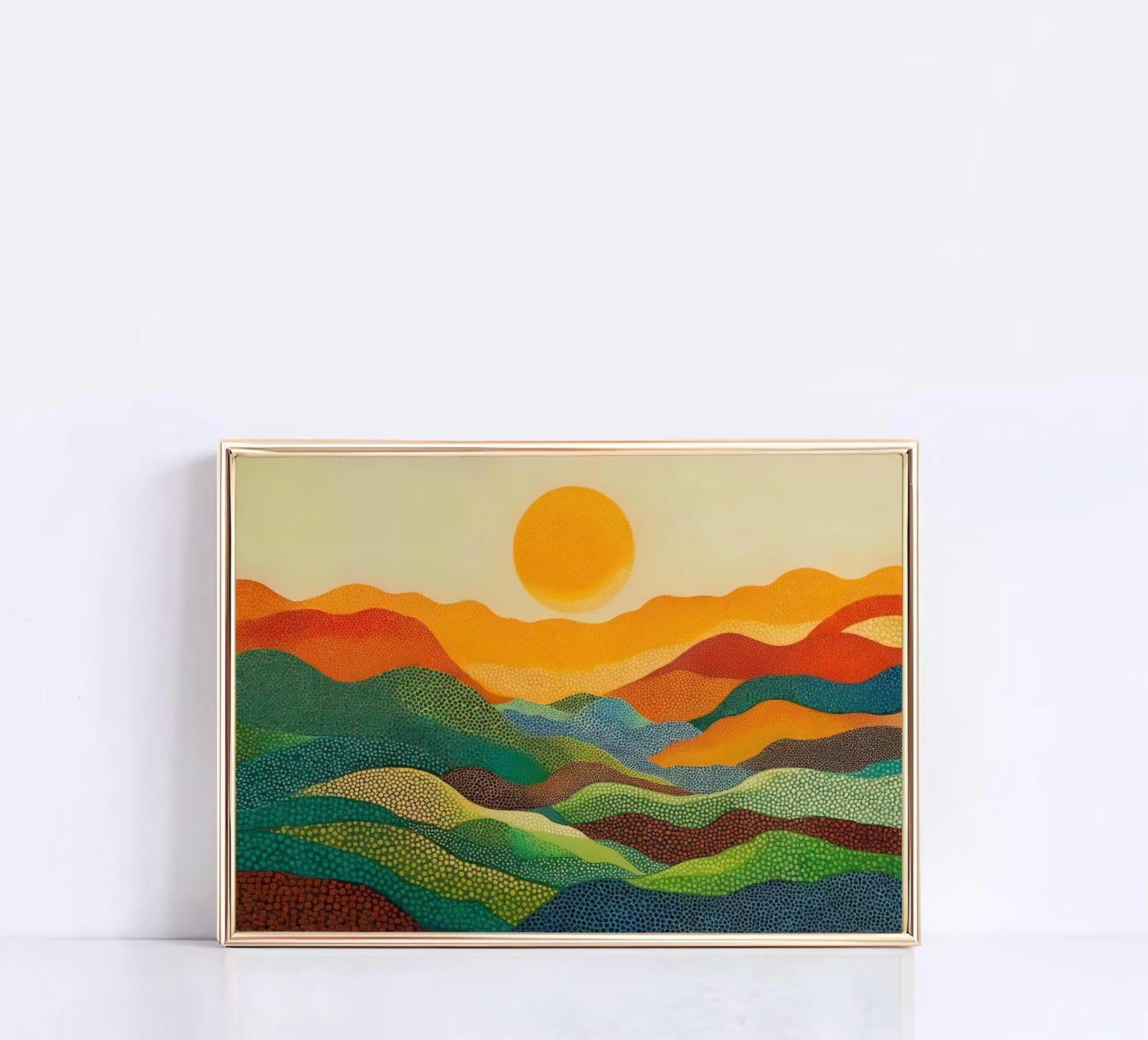 Yocheng Nature Landscape Poster Abstract Colorful Scenery Canvas Painting Wall Art Living Room Home Decor 21x30cm No Frame