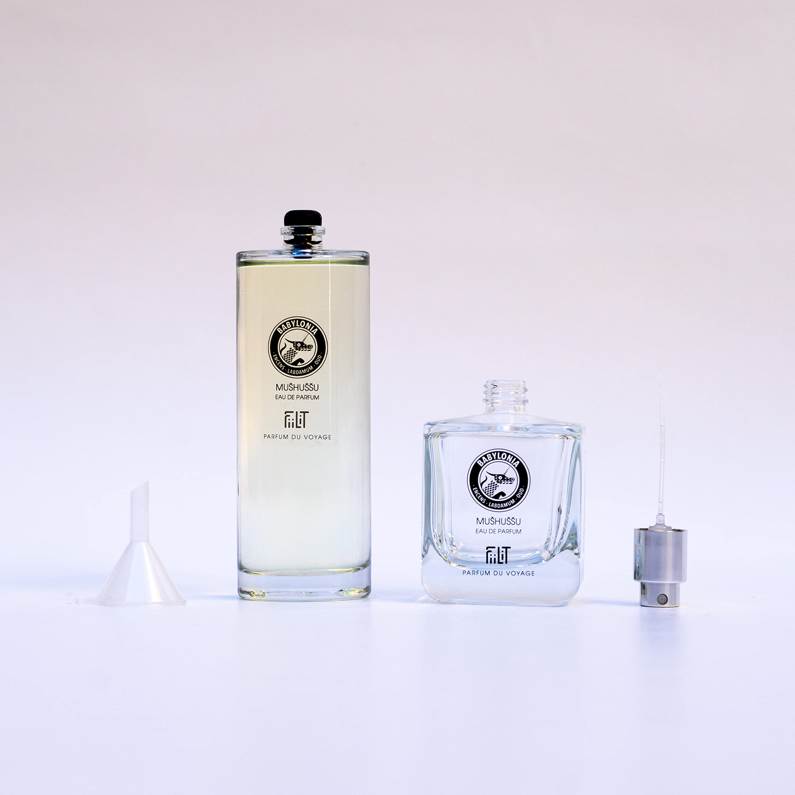 MUSHUSSU BABYLONIA naturalna woda perfumowana 100 ml - FiiLiT perfumy podróżne - Mieszane - Dla kobiet i mężczyzn - kadzidło Labdamum Oud Gotowane - Orientalne drewno