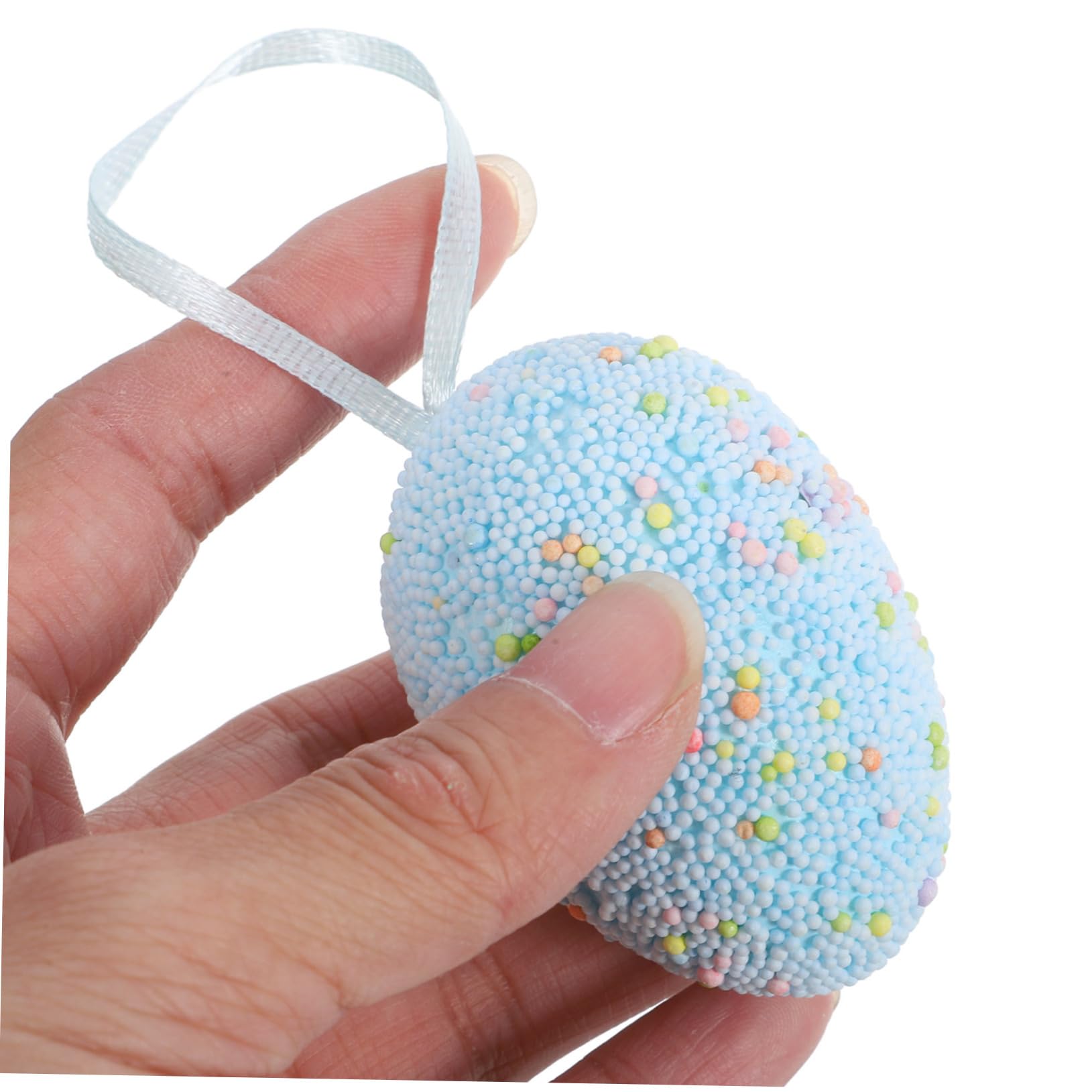 Cabilock 60 Pièces Ornements D'oeufs De Pâques Décor De Pâques Décor D'oeuf De Pâques Accessoire De Décor Suspendu De Scène De Festival Accrocher des Oeufs De Pâques Œuf De Pâques Mousse