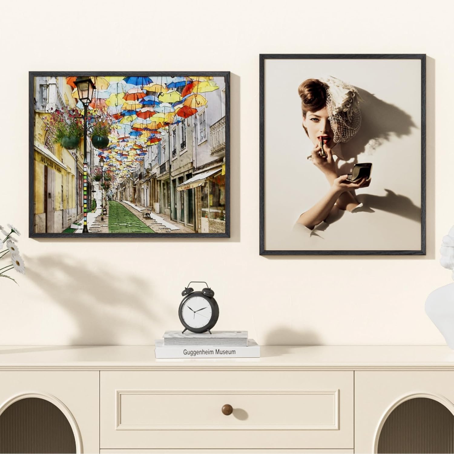 18x22 Picture Frame Oak Wood,18"x22"Black Color Wooden Frames with Tempered Glass,22x18 inch Wall Gallery Poster Frame with No Mat,18 by 22 Frames Horizontal and Vertical for Wall Mounting