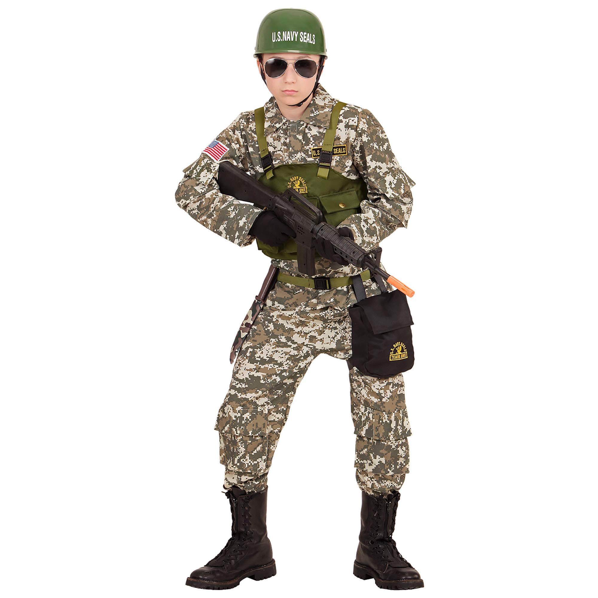 W WIDMANN MILANO Party Fashion - Costume da soldato per bambini, uniforme militare, travestimento per carnevale