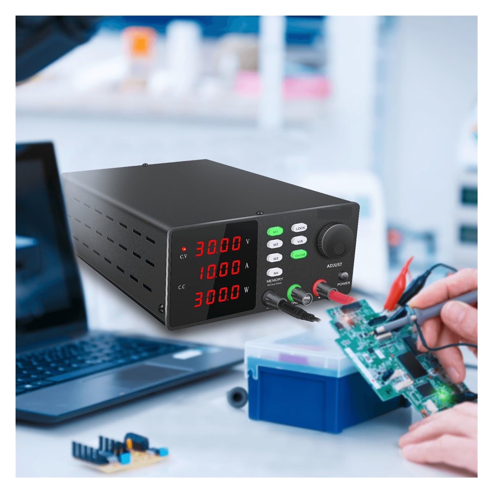 Porta USB Alimentatore Programmabile DC Software For PC Banco Di Lavoro Regolabile For La Manutenzione Del Laboratorio Uscita Precisa Efficiente Stabile(120V 3A 232Port)