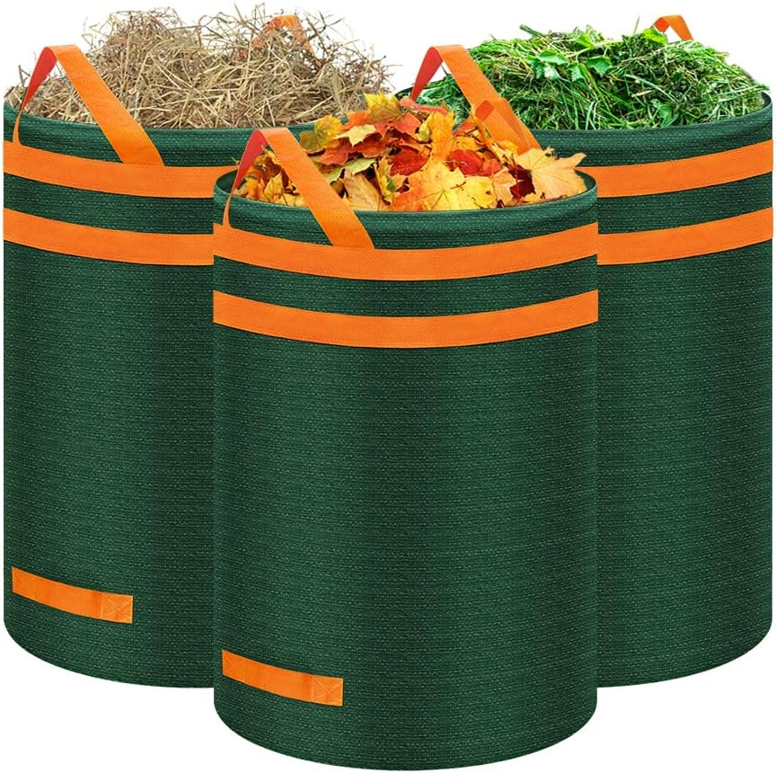 Sac Jardinage Déchets Verts Résistant Indéchirable 100L - Sacs Réutilisables Avec Poignées Pour Feuilles Et Débris De Jardin
