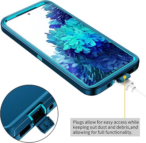 Miniatura 4 de Funda para Galaxy S20 Plus 5G, a prueba de golpes, a prueba de caídas, a prueba de polvo, 3 capas, protección de cuerpo completo, resistente, de