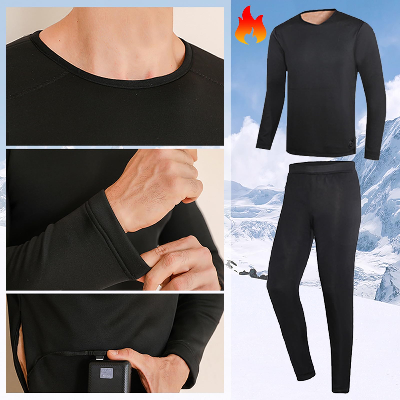 Camiseta térmica de 32 Zonas, Pantalones térmicos USB de 16 Zonas, Unisex, Ropa de Exterior con Control Remoto