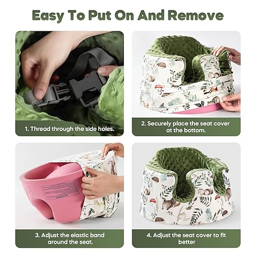 Miniatura 3 de Funda de asiento compatible con asiento Bumbo y Nuby, funda suave y transpirable para bebé, niña y niño, solo funda