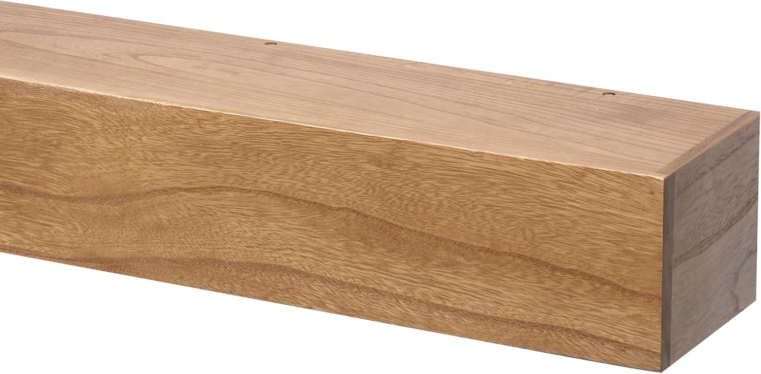 Dogberry Collections 48 in. Aged Oak Classic Fireplace Mantel Shelf