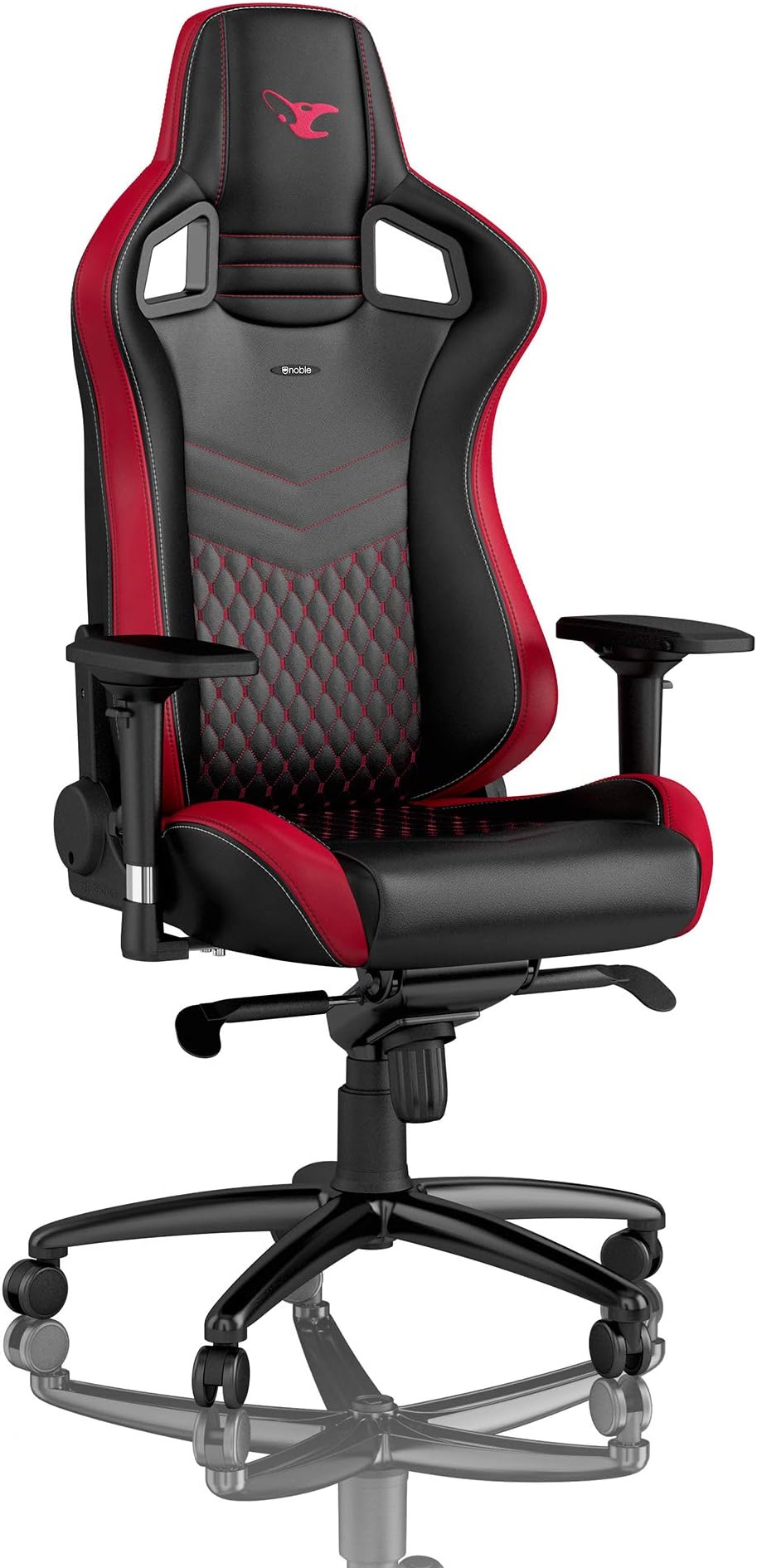 noblechairs EPIC Gaming Chair - PU Faux Leather - Mousesports Edition - Up to 120kg Users - Lumbar Support - Ergonomic - Pillows included - Home Office Chair - Computer Desk Chair