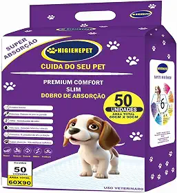 Tapete Higiênico P/cães 60x90 50 Unidades Premium Comfort Higienepet