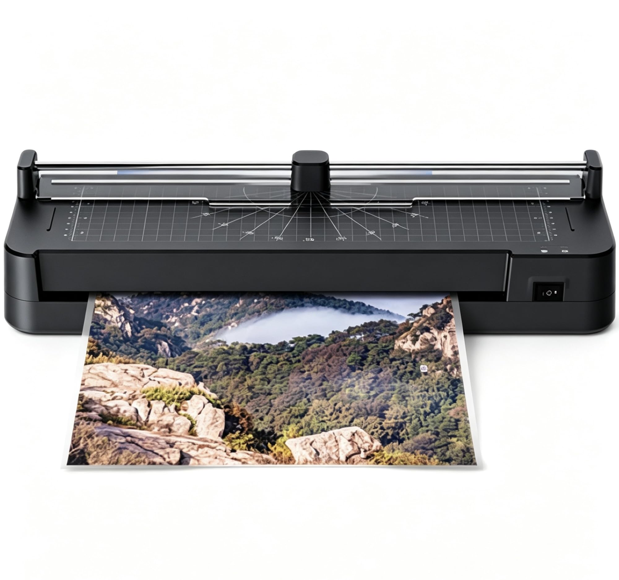 Plastificatrice A3/A4, Plastificatrice fotografica, Laminazione termica e a freddo con preriscaldamento rapido, Rilascio anti-inceppamento ABS Never-Jam, Portatile per Home Office School