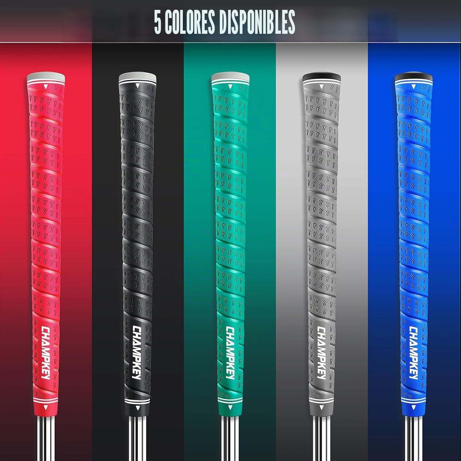 CHAMPKEY WRAP-Y - Empuñaduras de goma para golf, paquete de 13 con todos los kits de reparación, empuñaduras para palos de golf de rendimiento para todo tipo de clima, agarre de goma de golf de alta
