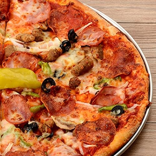 Miniatura 4 de Cabilock Bandeja de pizza para horno, bandeja de pizza con agujeros, bandeja de pizza de acero inoxidable para horno, bandeja redonda para hornear