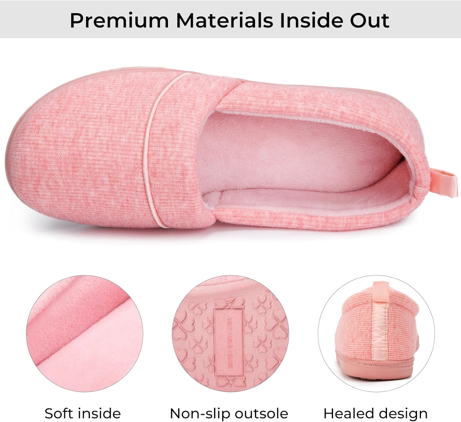 HomeTop Women's Comfy Loafer Slippers Lightweight Memory Foam Non-slip Indoor House Shoes - Image 5