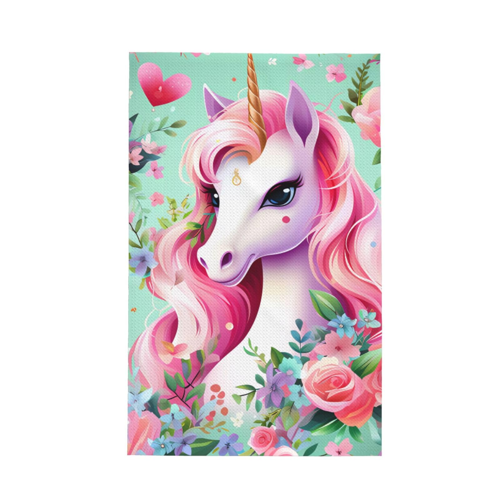 SXZVVBN Pink Unicorn Super Absorbent Microfibre Waffle Towels Fast Drying Dish Cloths Home Cafe Barista