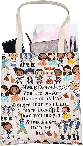 LEVLO Broadway Bolsa de cosméticos musicales Musicales Hamilton inspirado en el regalo You Are Braver Stronger Smarter Than You Think Hamilto -