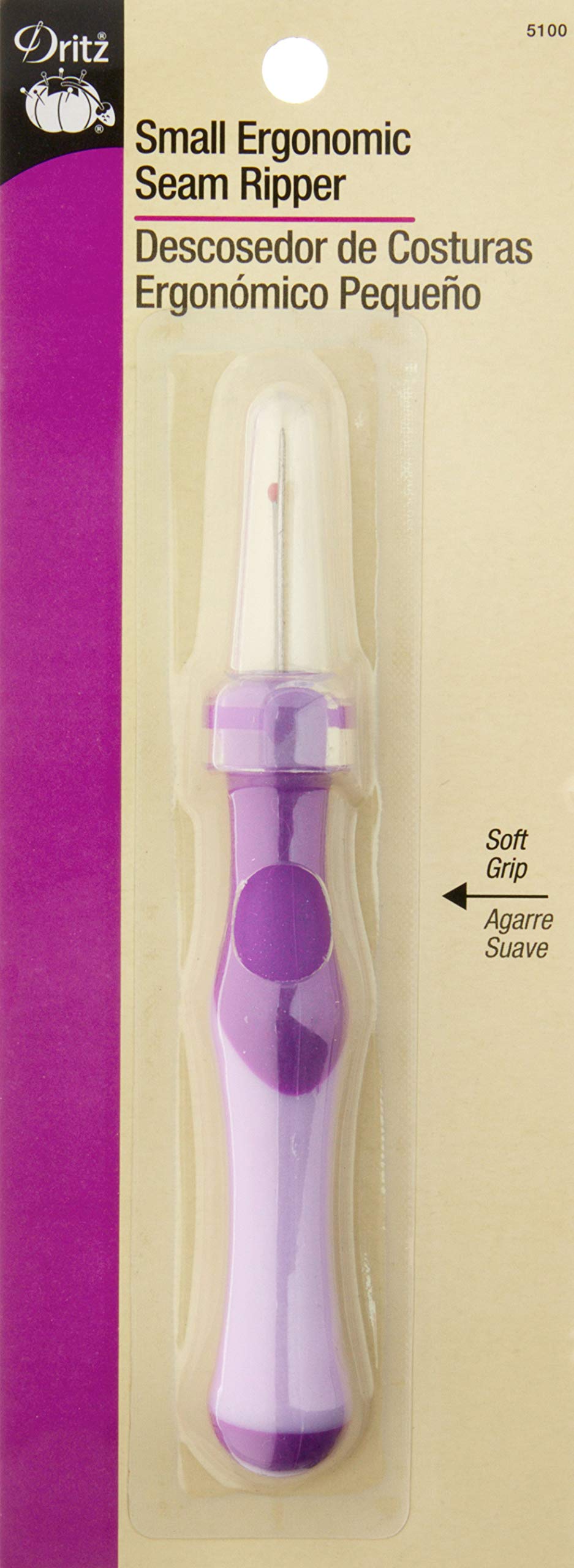 Dritz 5100 Seam Ripper with Ergonomic Design, Small , Purple
