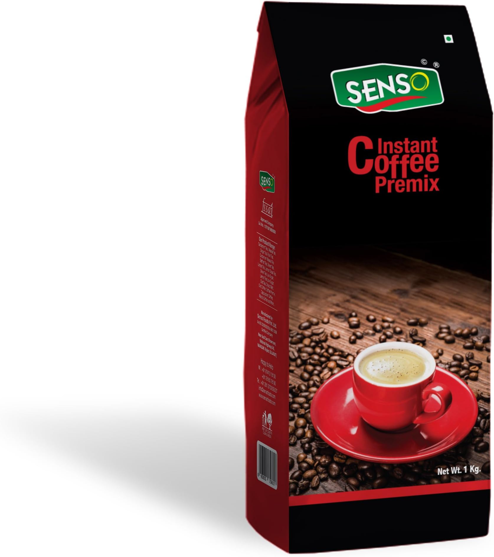 Instant Ground Coffee Premix for Vending Machine 1 Kg Use manually | Just add Hot Water | Coffee Rich & Strong, Bag