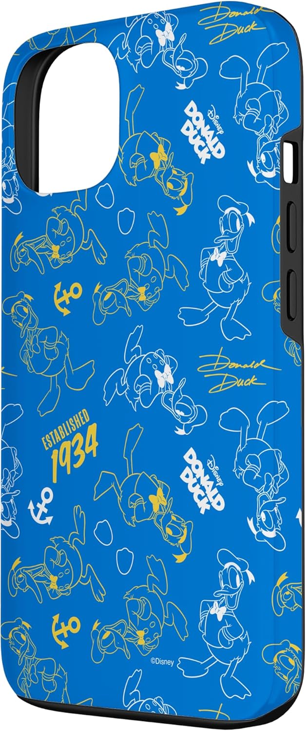 Disney Donald Duck 90th Anniversary Established 1934 Pattern Case for iPhone 13
