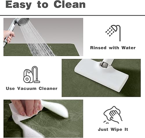 Miniatura 6 de Tapete de baño de secado rápido, antideslizante, lavable, delgado, absorbente, se adapta debajo de la puerta, tapete de baño perfecto para baño,