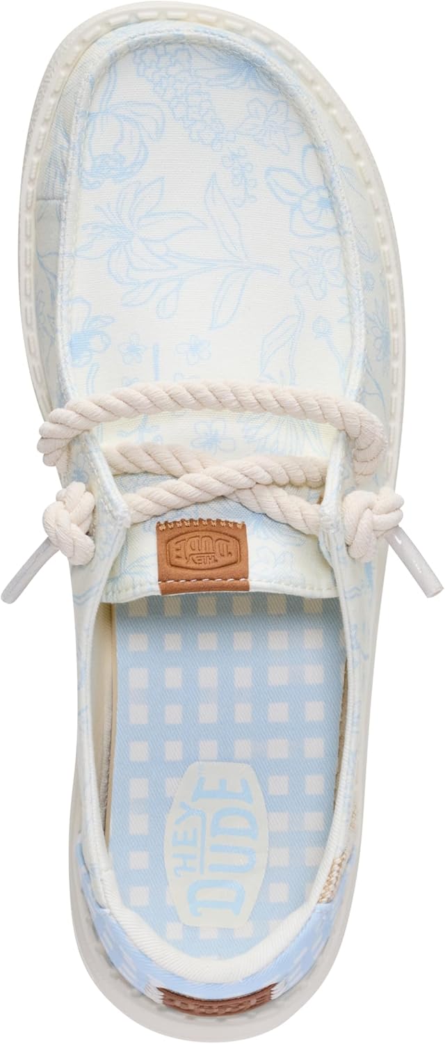 HEYDUDE Womens Wendy Garden Floral Slip On Shoes | Lightweight Canvas Shoes for Travel and Everyday Wear