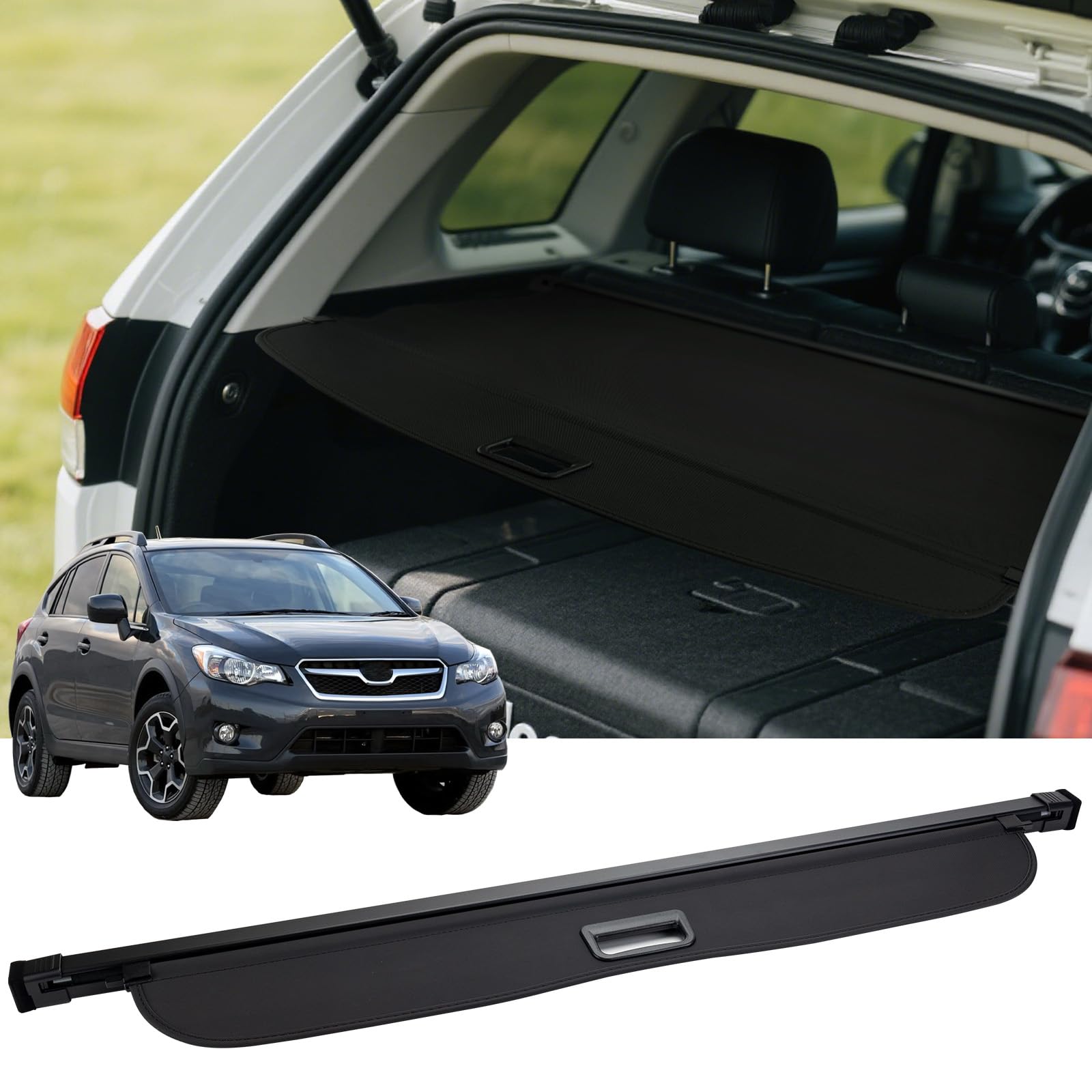 FARBIN Trunk Cargo Cover for Subaru Crosstrek 2013-2017 Impreza 2012-2016, Retractable Trunk Cover Shielding Shade, Privacy Security Screen (for 2013-