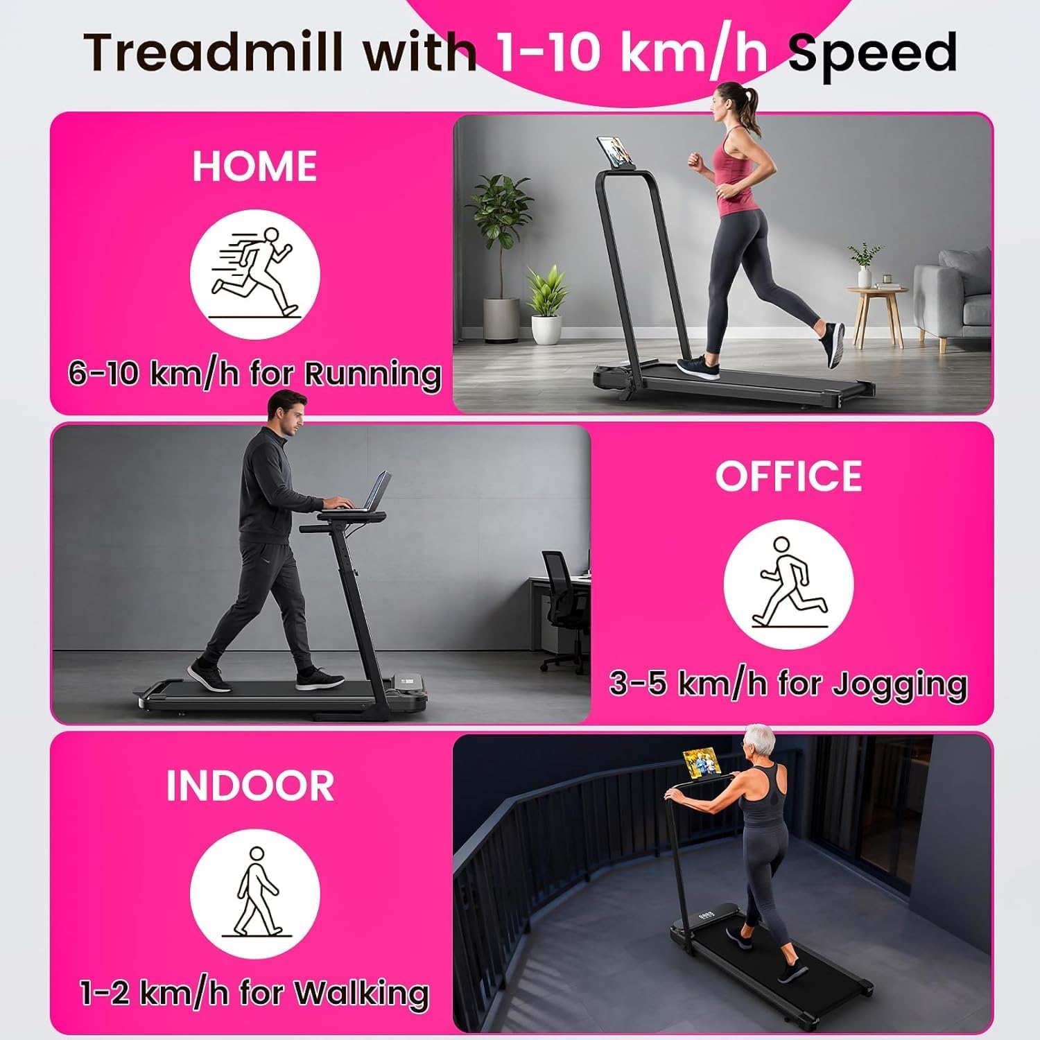 Pro | Rovyfota Walking Pad, 2-in-1 Under Desk Treadmill for Home Office, Portable Walking/Jogging Machine with App & Remote Control, Under Desk Treadmill 2026 - view 7