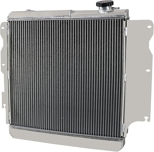Miniatura 3 de Radiador de aluminio compatible con Jeep Wrangler TJ 2.4L 2.5L 4.0L, radiador de 3 filas + cubierta/ventilador + kit de relé 1987-2006