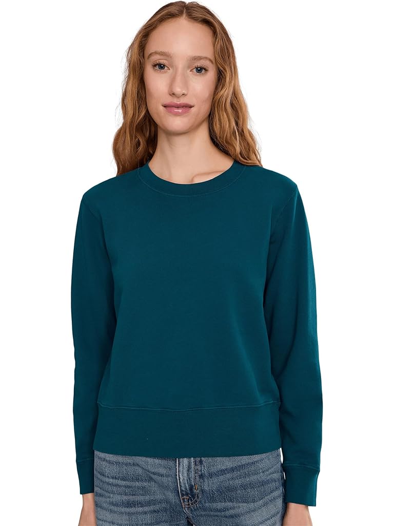 Blue Mod-o-doc Long Sleeve Open Crew Neck Sweatshirt