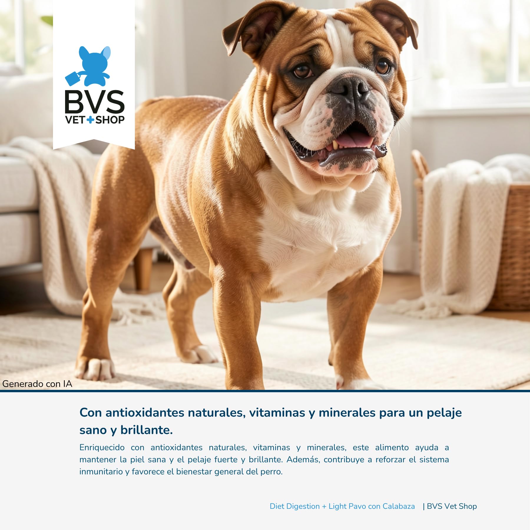 BVS Vet Shop | Diet Digestion + Light Pavo con Calabaza Lata para Perros | Alimento dietético Completo para Perros con Malas digestiones o insuficiencia pancreática | 6 unid. x 400 gr