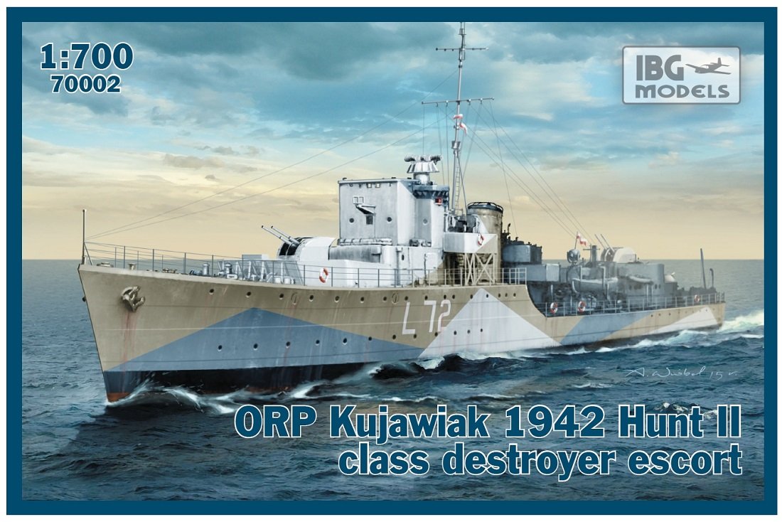 IBG PB70002 1/700 British Hunt II Escort Destroyer Kuyaviak Polish Navy 1942 Plastic Model