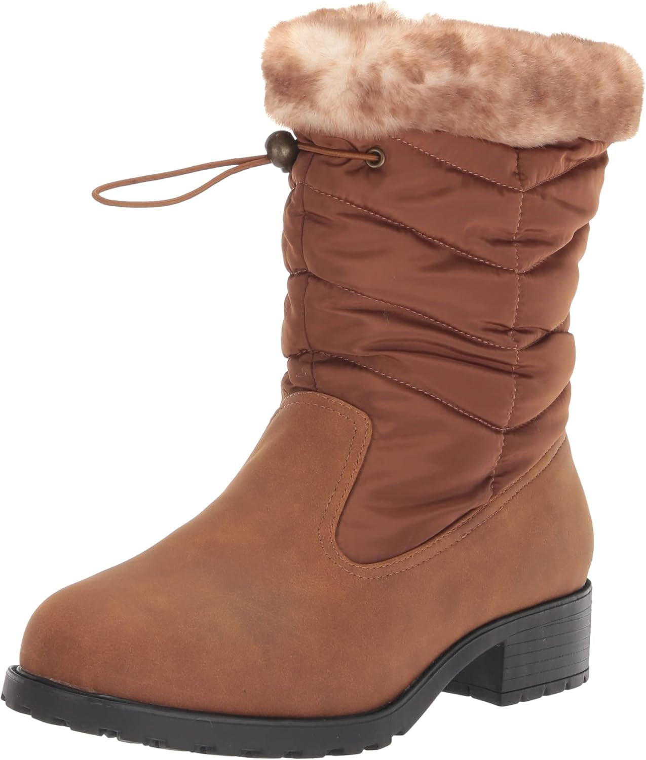 Trotters Women's Bryce Mid Calf Boot, Luggage, 10.5 Narrow